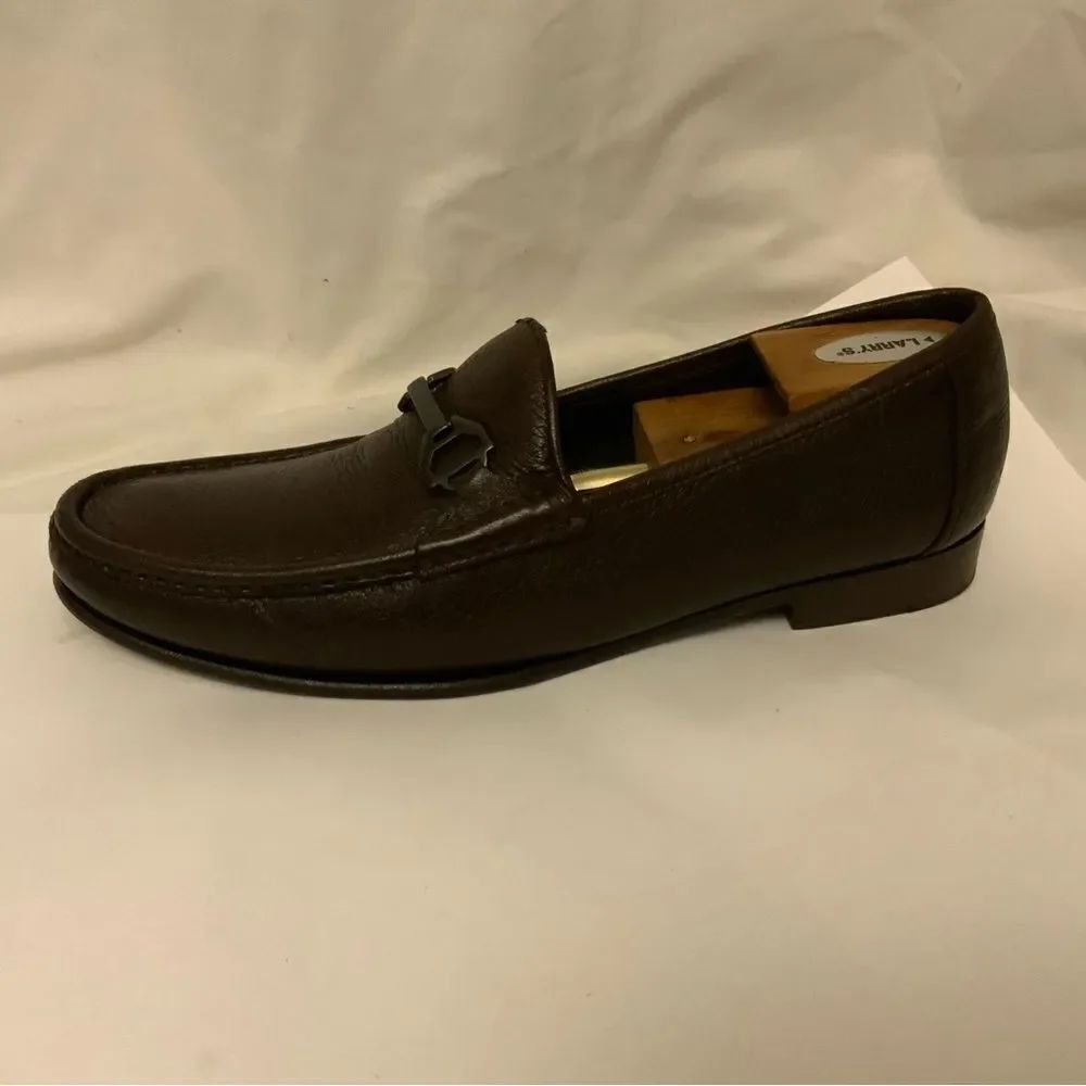 Allen Edmonds "VINCI" Men's Italian Dress Loafers 10 D Brown Leather Moccasin